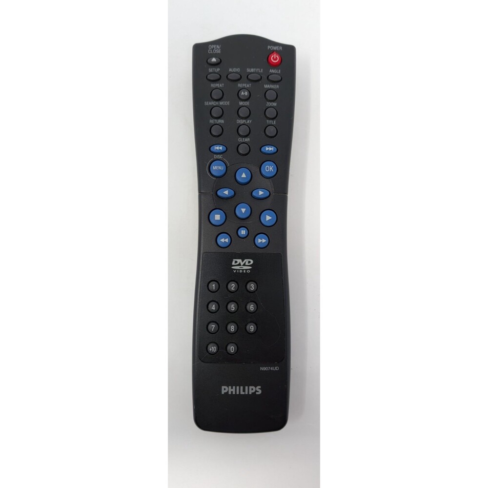 Philips N9074UD OEM DVD Player Remote Control Tested Works Black Original
